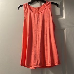 Core 10 Workout Top sleeveless coral color size medium lace detail on back